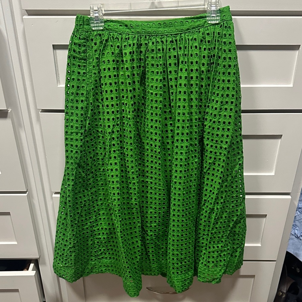 Kate Spade for target Vibrant Green Eyelet A-Line Skirt